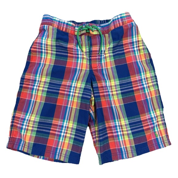 Polo Ralph Lauren Other - Polo Ralph Lauren Swim Trunks Boys 14-16 Multicolor Plaid Madras Mesh Lined